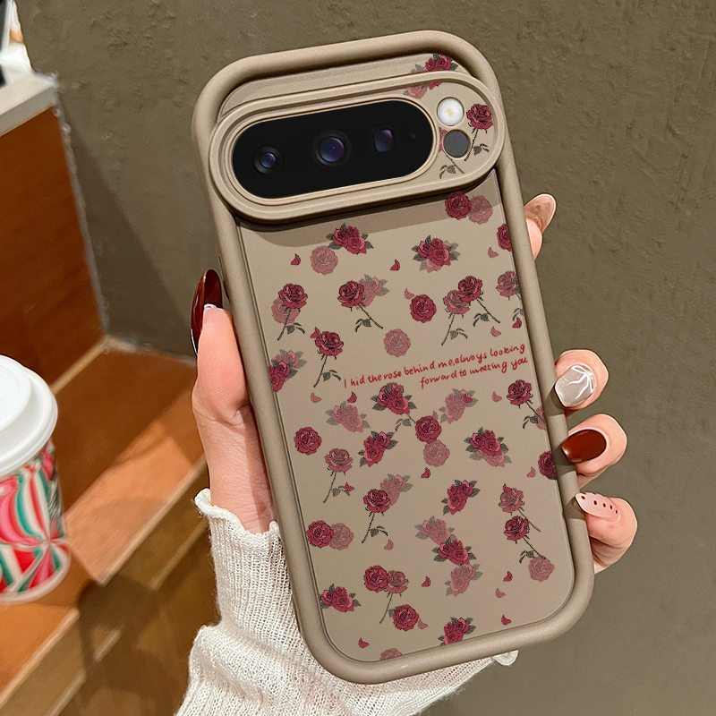 Phone Cases Pixel 10 - Rose Flowers Patterned Soft TPU Phone