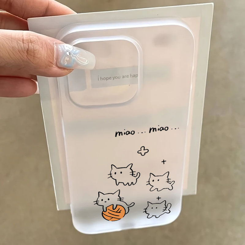 Phone Cases Black - Cute Black Cat Pattern Phone Case