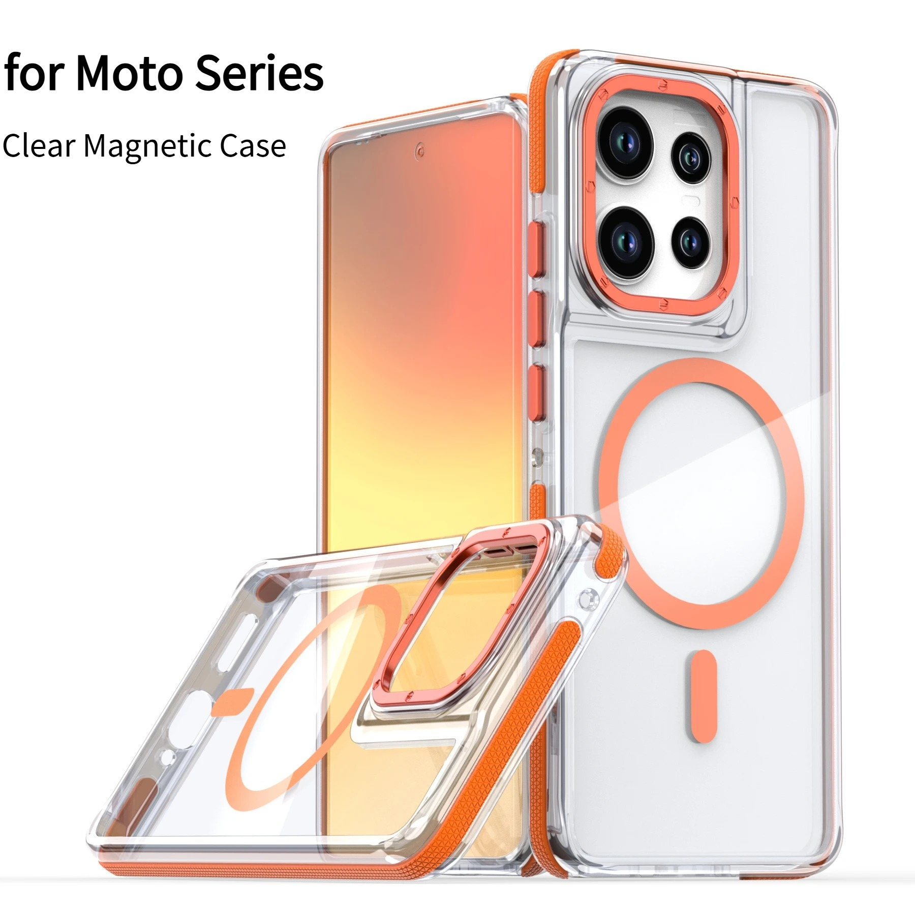 Phone Cases Moto G 2025 - Luxury Shockproof Transparent Phone Case for