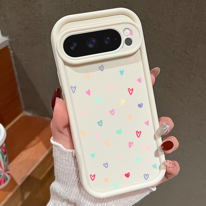 Phone Cases Pixel 10 - Colorful Little Hearts Soft Case For