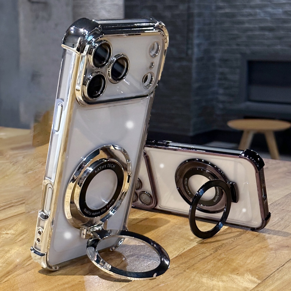 Phone Cases Best - Luxury Shockproof Plating Bright Stand Case
