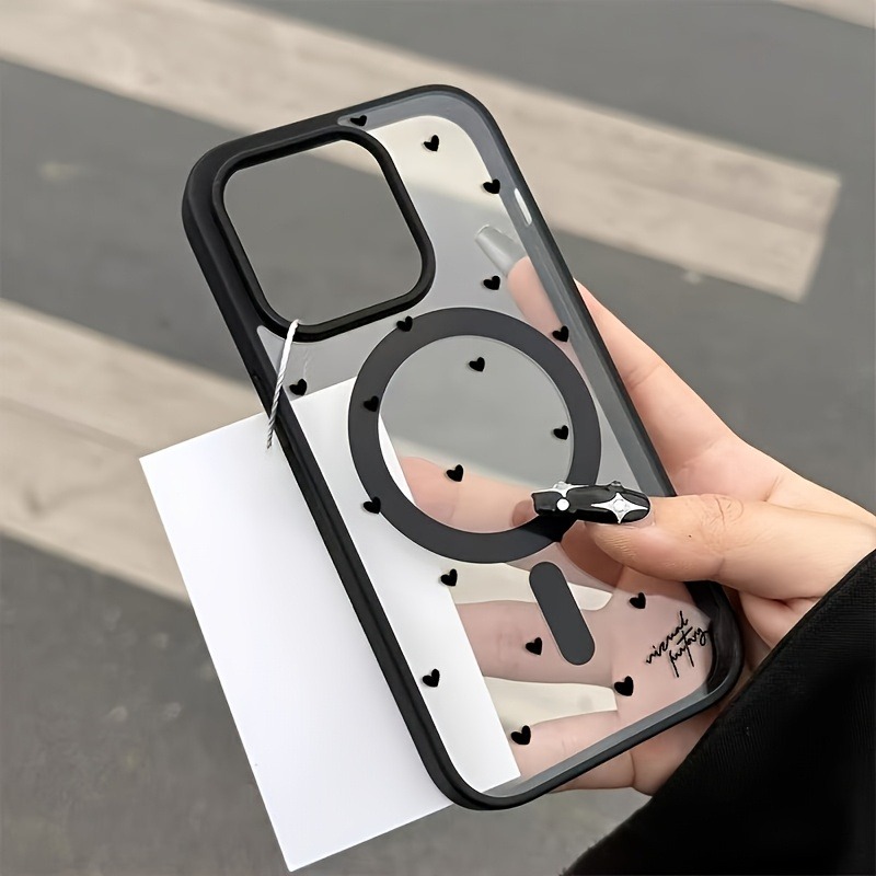 Phone Cases Black - For Wireless Charging Magnetic Phone Case