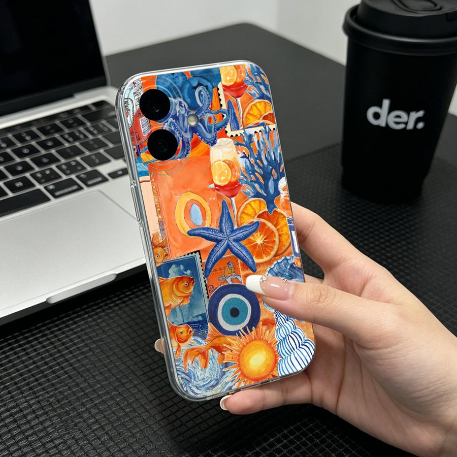 Phone Cases Orange - Soft Phone Cover Case for Honor