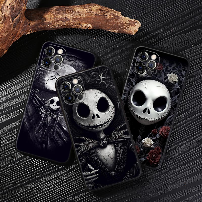 Phone Cases Black - Jack Skellington Black Art Disney Case