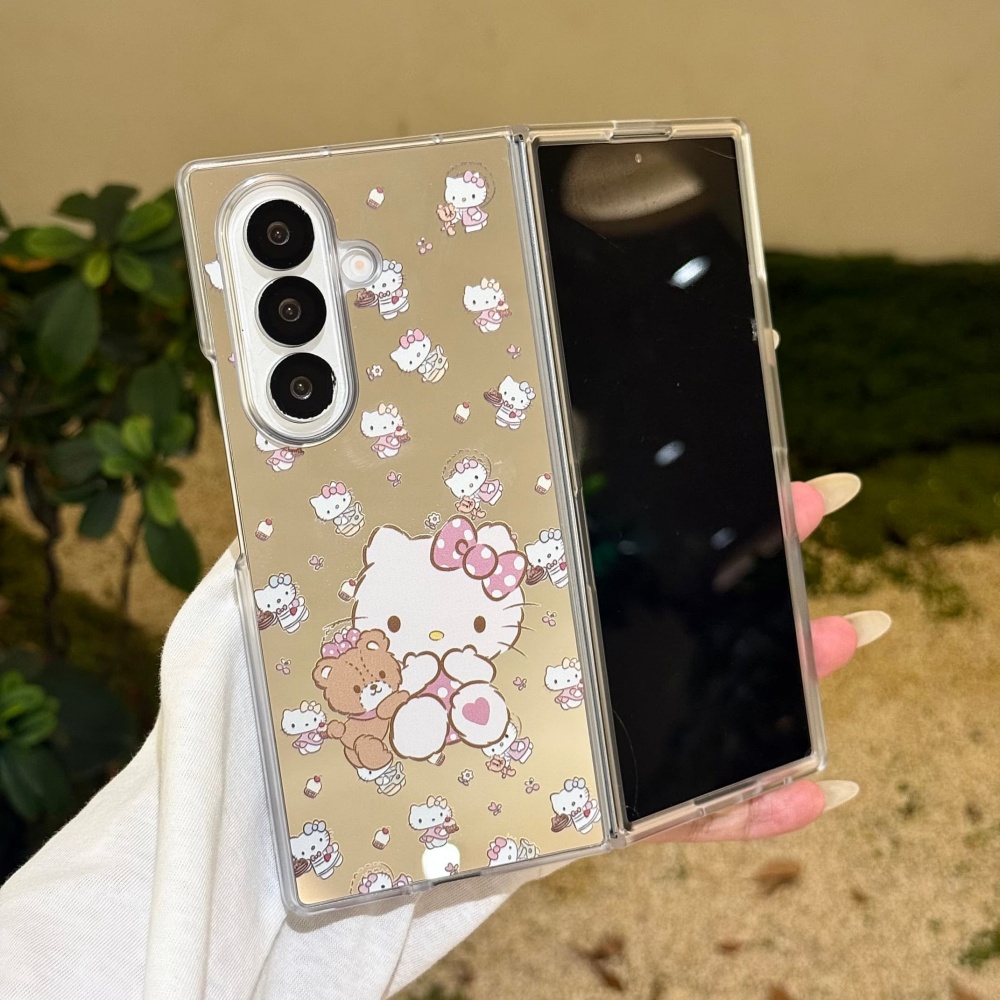 Phone Cases Z Fold 4 - Luxury Makeup Mirror Line KT Cat