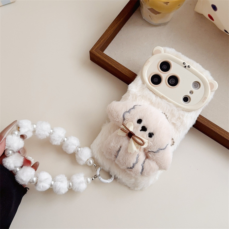 3D Cartoon Bowknot Puppy Warm  - Phone Cases For Iphone 13 recensie en prijs