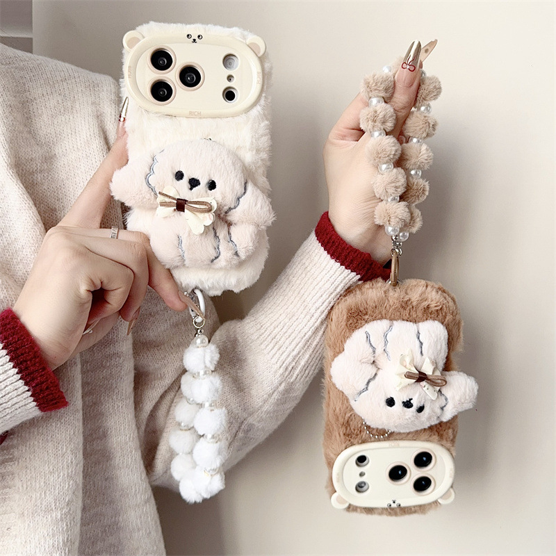 3D Cartoon Bowknot Puppy Warm  - Phone Cases For Iphone 13 recensie en prijs