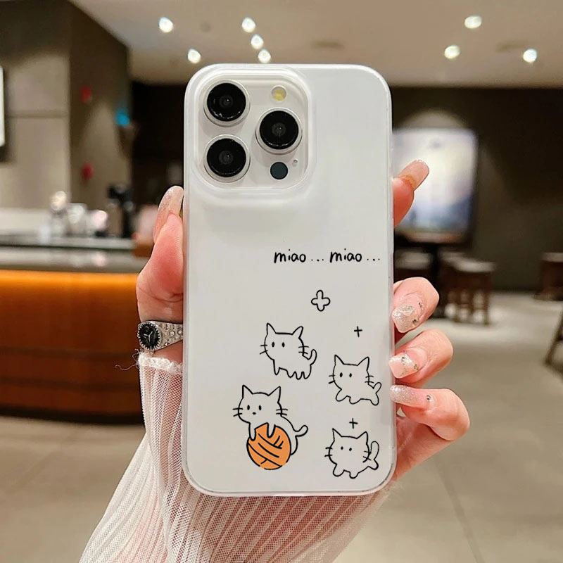 Cute Black Cat Pattern Phone C - Phone Cases Black recensie en prijs