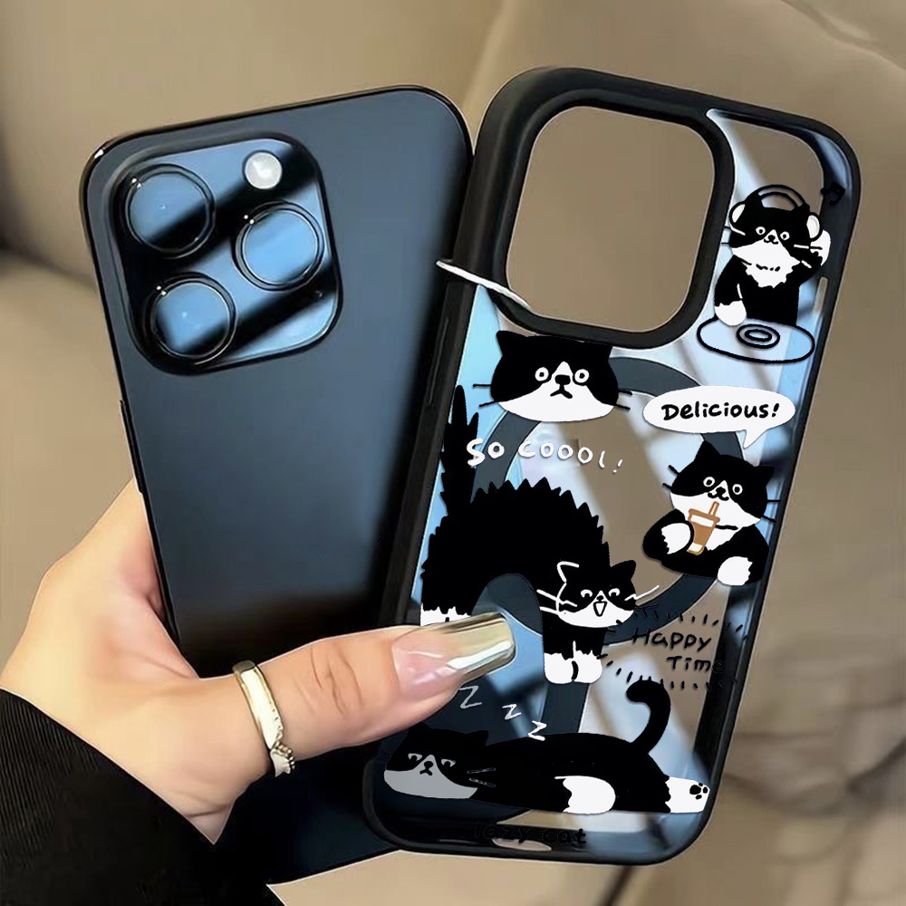 Funny Black Cat Wireless Charg - Phone Cases Black recensie en prijs