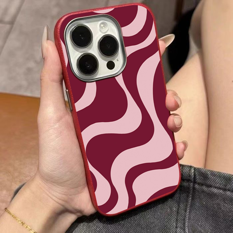 Retro Pink Abstract Wave Patte - Phone Cases Orange recensie en prijs