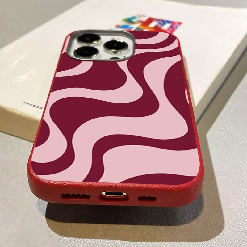 Retro Pink Abstract Wave Patte - Phone Cases Orange recensie en prijs