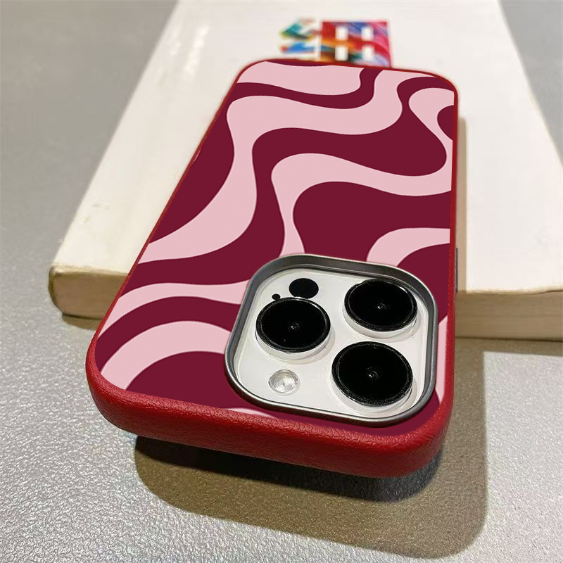 Retro Pink Abstract Wave Patte - Phone Cases Orange recensie en prijs