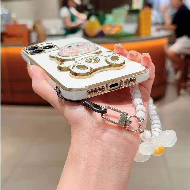 Luxury Plating Quicksand Bear  - Phone Cases Best recensie en prijs