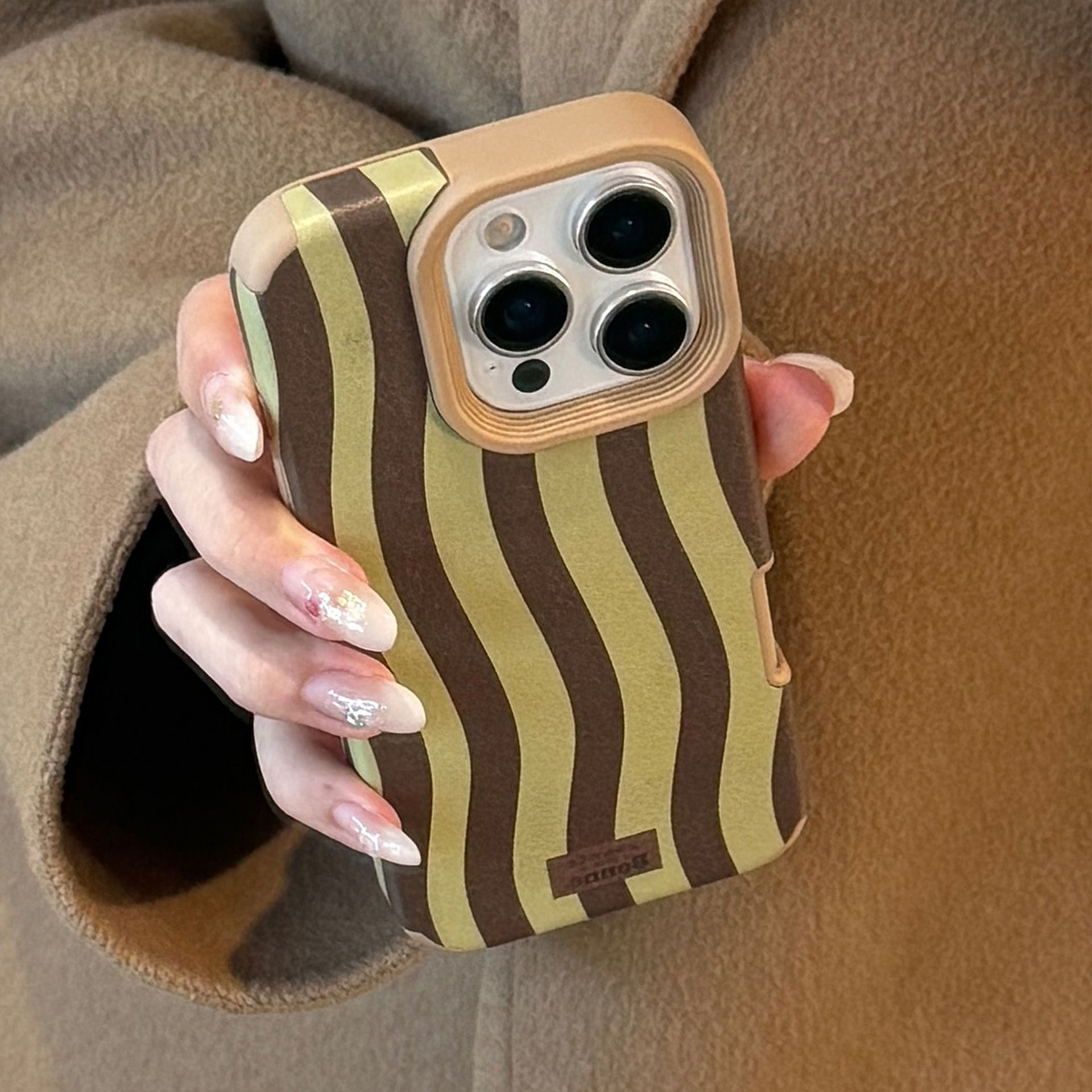Vintage Wavy Striped Leather T - Phone Cases Orange recensie en prijs
