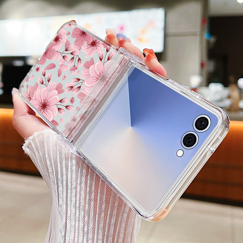 Pink Flower Printed Phone Case - Phone Cases Z Flip 5 recensie en prijs