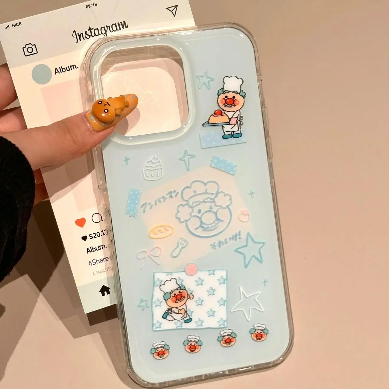 Korean Ins Blue Chef Old Man C - Phone Cases Kawaii recensie en prijs