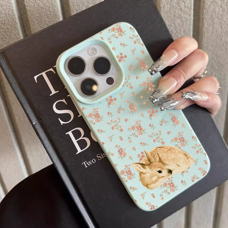 Cute Deer Full Floral Pattern  - Phone Cases Designer recensie en prijs