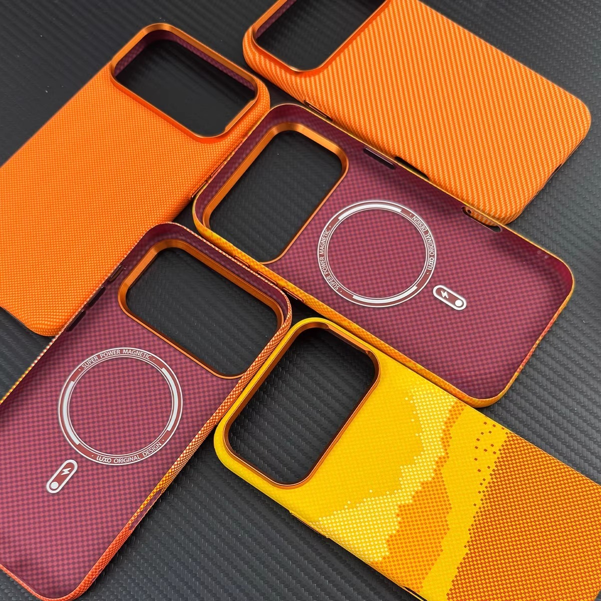 Vivid Orange Print Magnetic Ph - Phone Cases Orange recensie en prijs