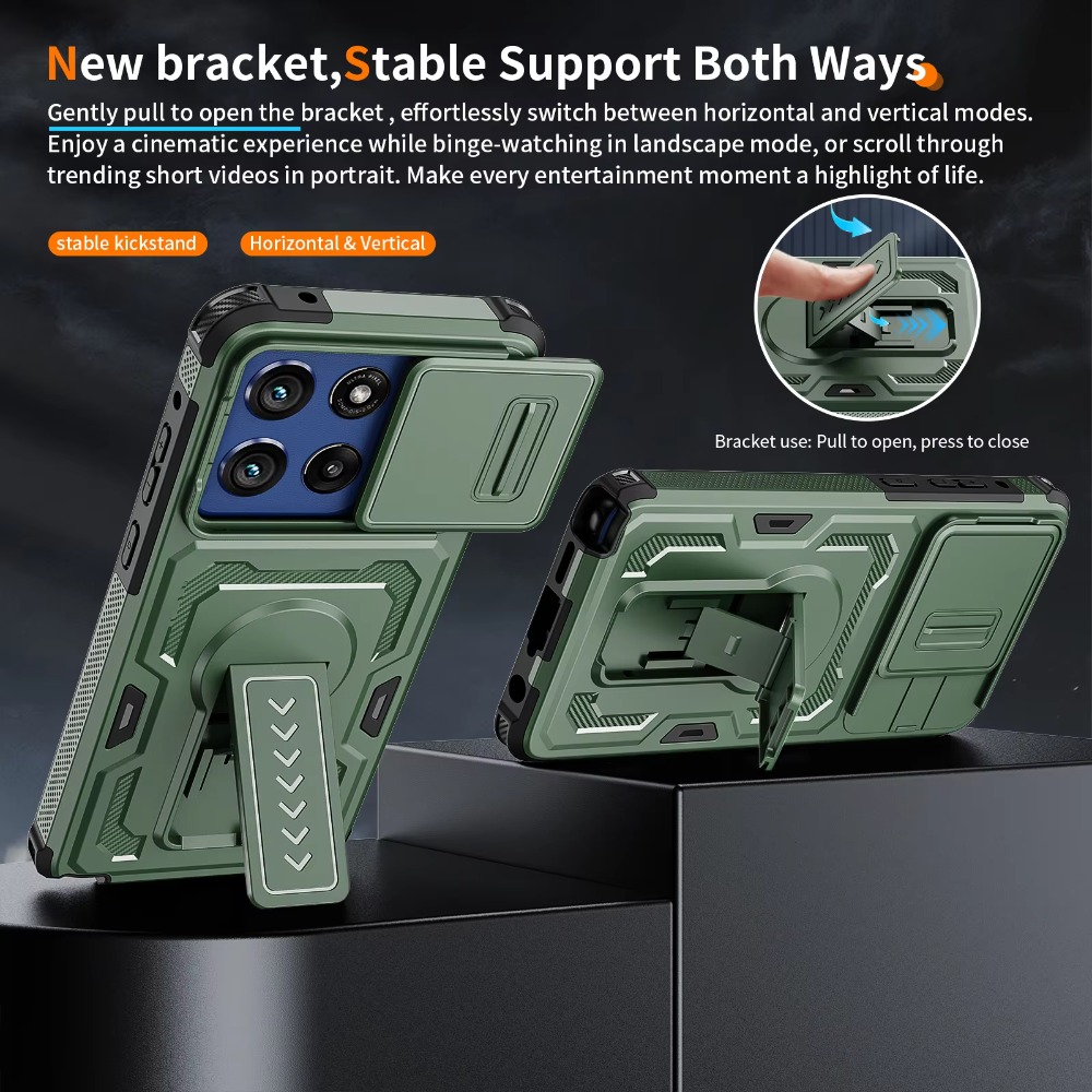 Armor Fold Stand Anti-Drop Cas - Phone Cases Moto G 2025 recensie en prijs
