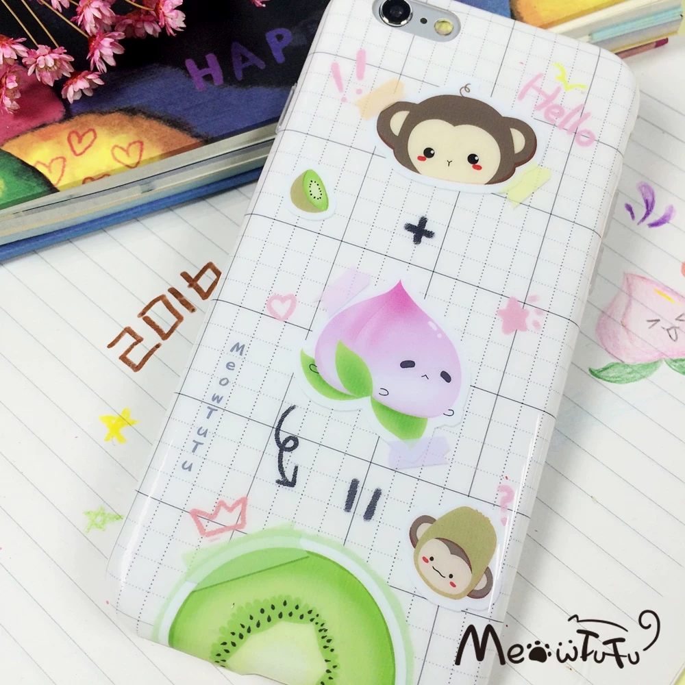 Cute Monkey Peach Kiwi Kawaii  - Phone Cases Kawaii recensie en prijs