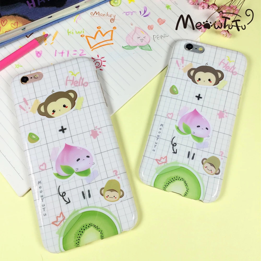 Cute Monkey Peach Kiwi Kawaii  - Phone Cases Kawaii recensie en prijs