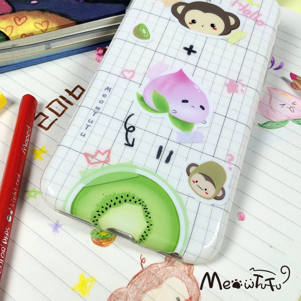 Cute Monkey Peach Kiwi Kawaii  - Phone Cases Kawaii recensie en prijs