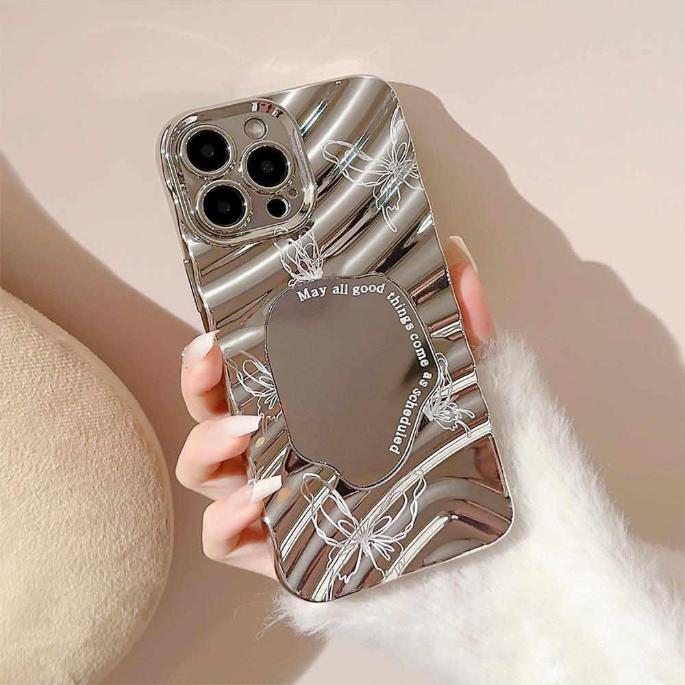 Luxury Silver Wavy Plating Mak - Phone Cases Best recensie en prijs