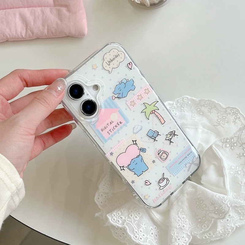Cute Cartoon Elephant Grabbing - Phone Cases Kawaii recensie en prijs