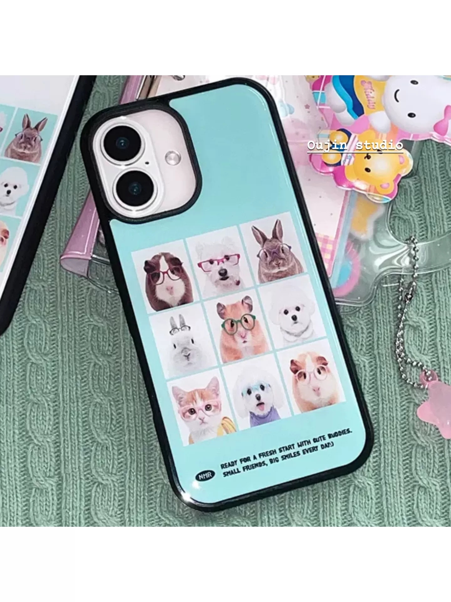 Korean Cute Animal Head Sticke - Phone Cases Kawaii recensie en prijs