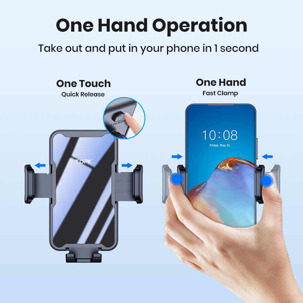 TOPK Car Phone Holder Air Vent - Phone Cases Heavy Duty recensie en prijs