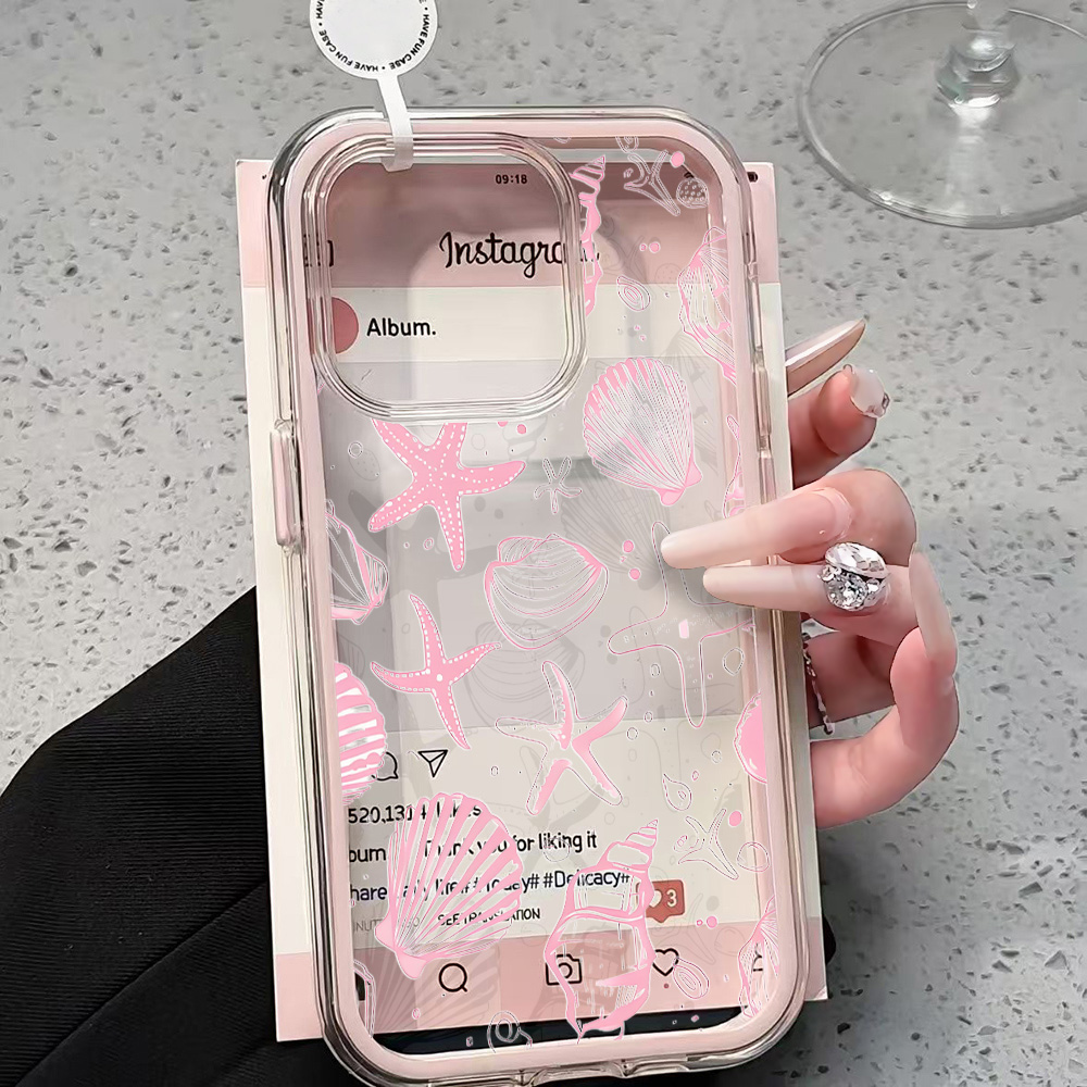 Summer Pink Seashell Clear Pho - Phone Cases Durable recensie en prijs
