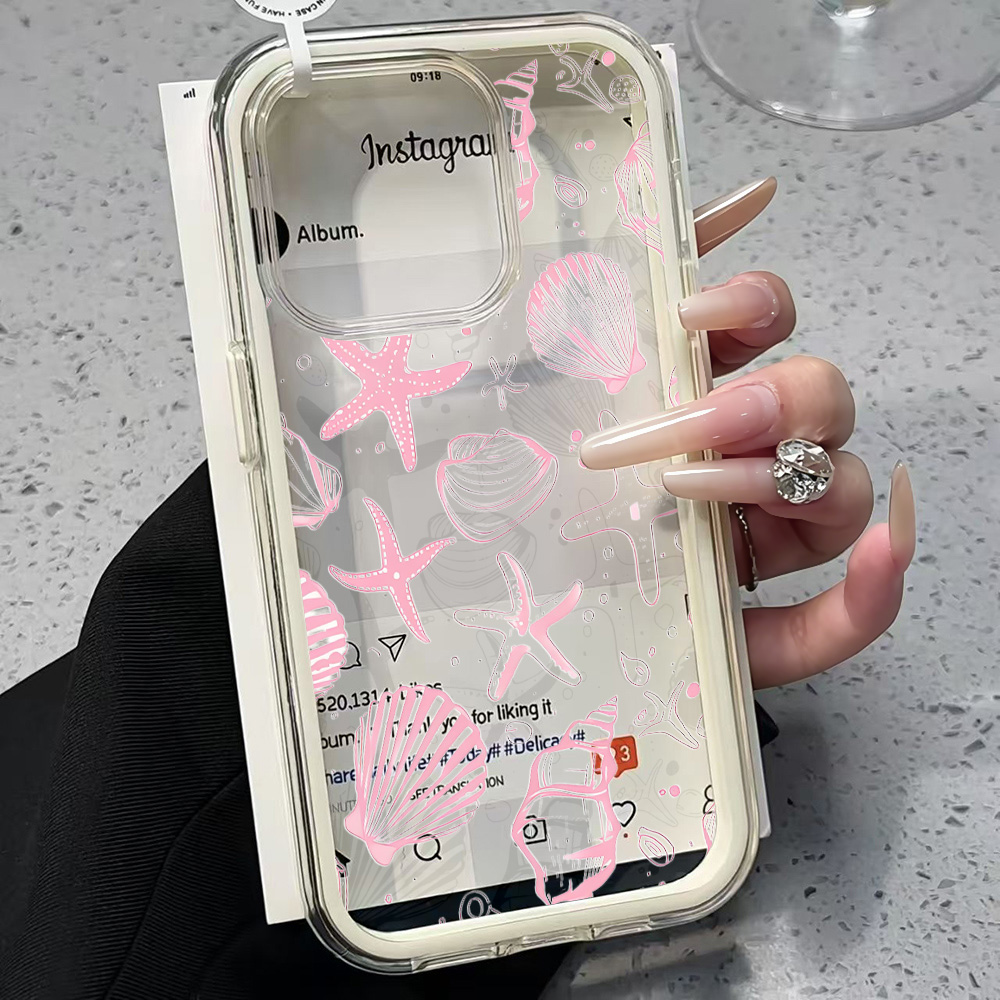 Summer Pink Seashell Clear Pho - Phone Cases Durable recensie en prijs