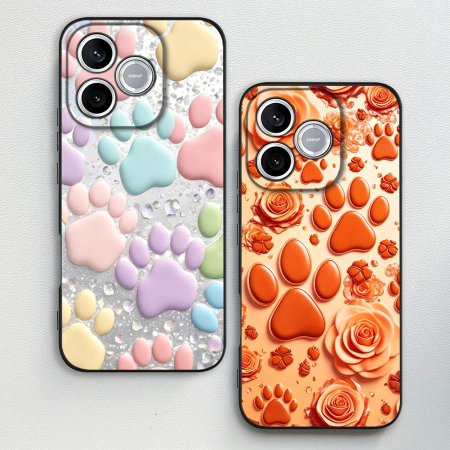 Orange Rose Paw Print Funda Ph - Phone Cases Orange recensie en prijs