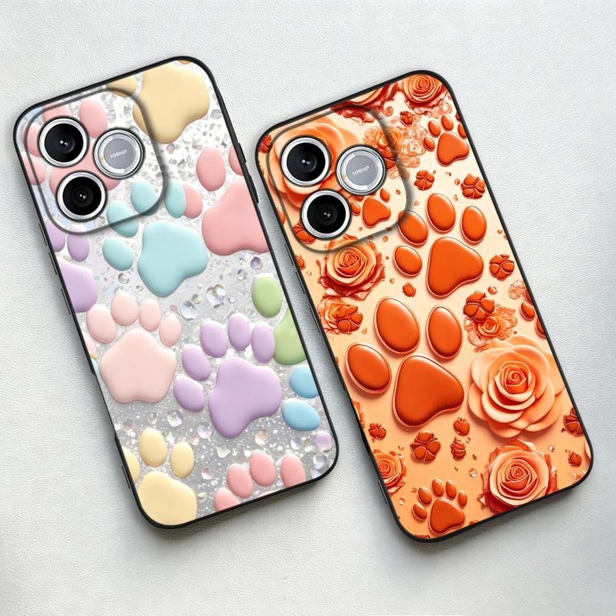 Orange Rose Paw Print Funda Ph - Phone Cases Orange recensie en prijs