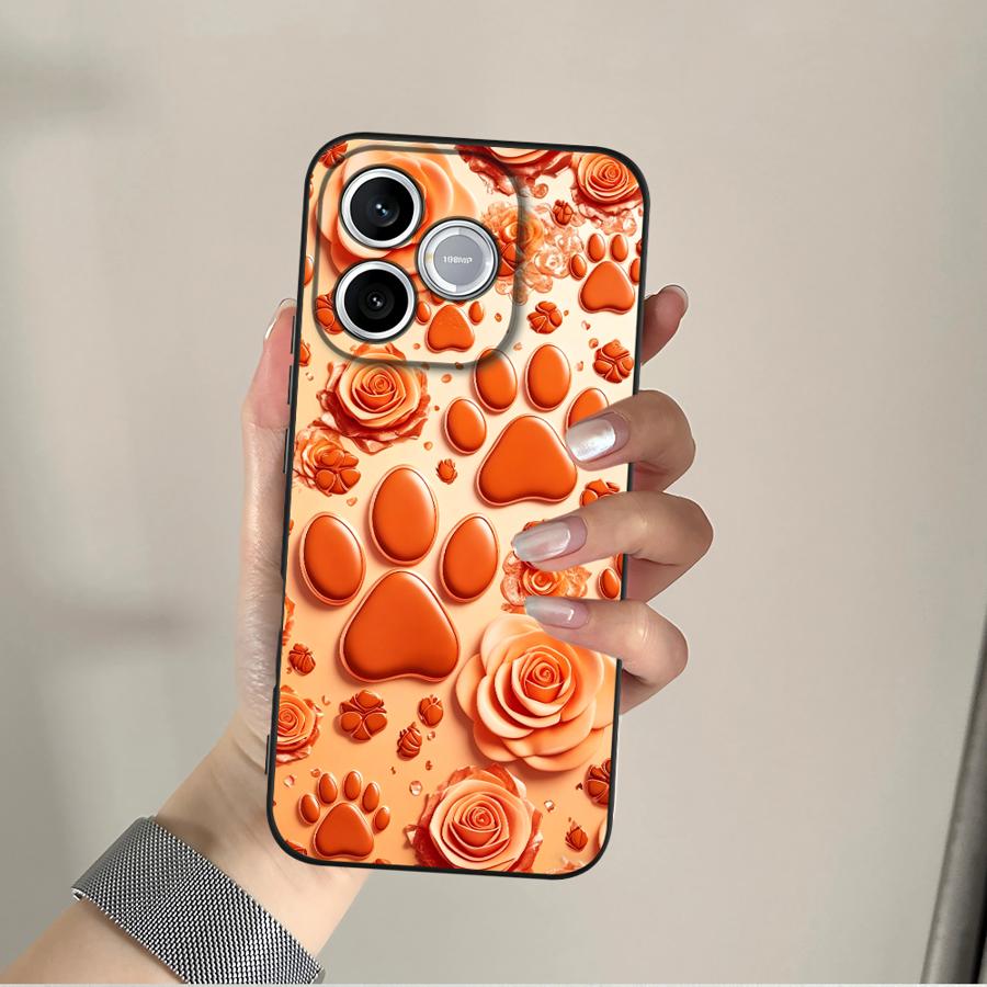 Orange Rose Paw Print Funda Ph - Phone Cases Orange recensie en prijs