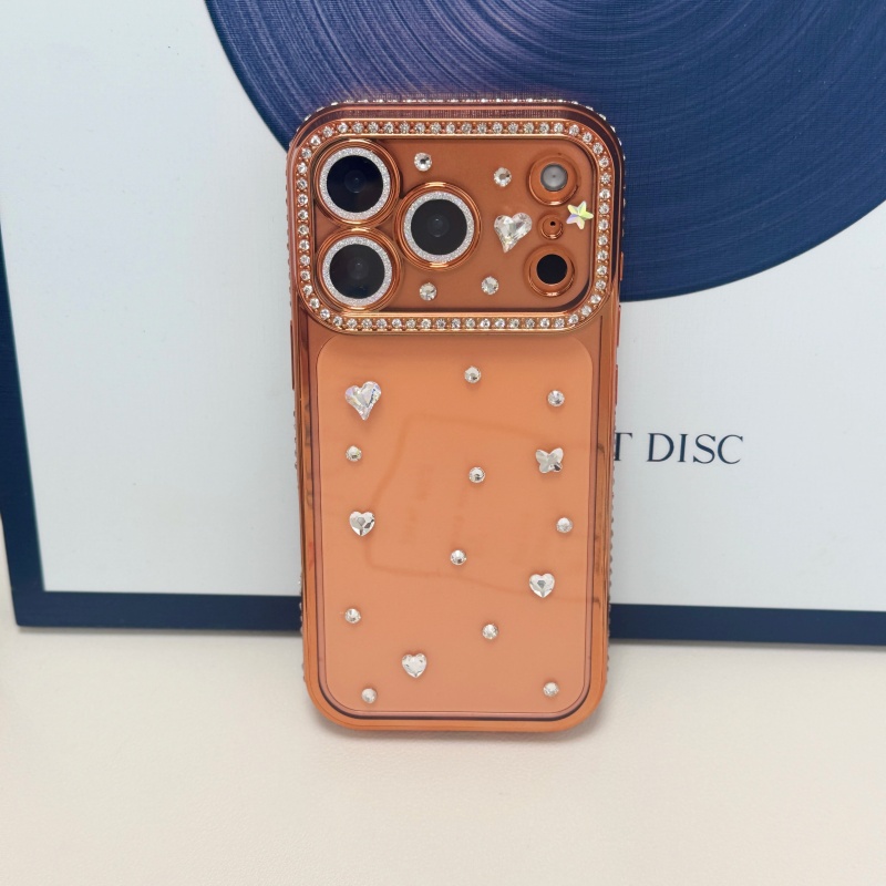 Handmade Jewelled Crystal Plat - Phone Cases Orange recensie en prijs