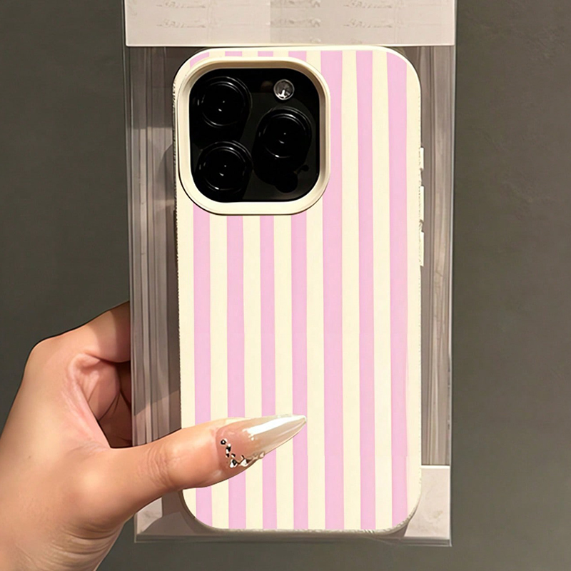 Simple Pink Vertical Striped L - Phone Cases Orange recensie en prijs
