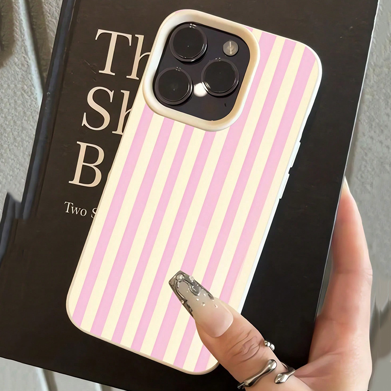 Simple Pink Vertical Striped L - Phone Cases Orange recensie en prijs