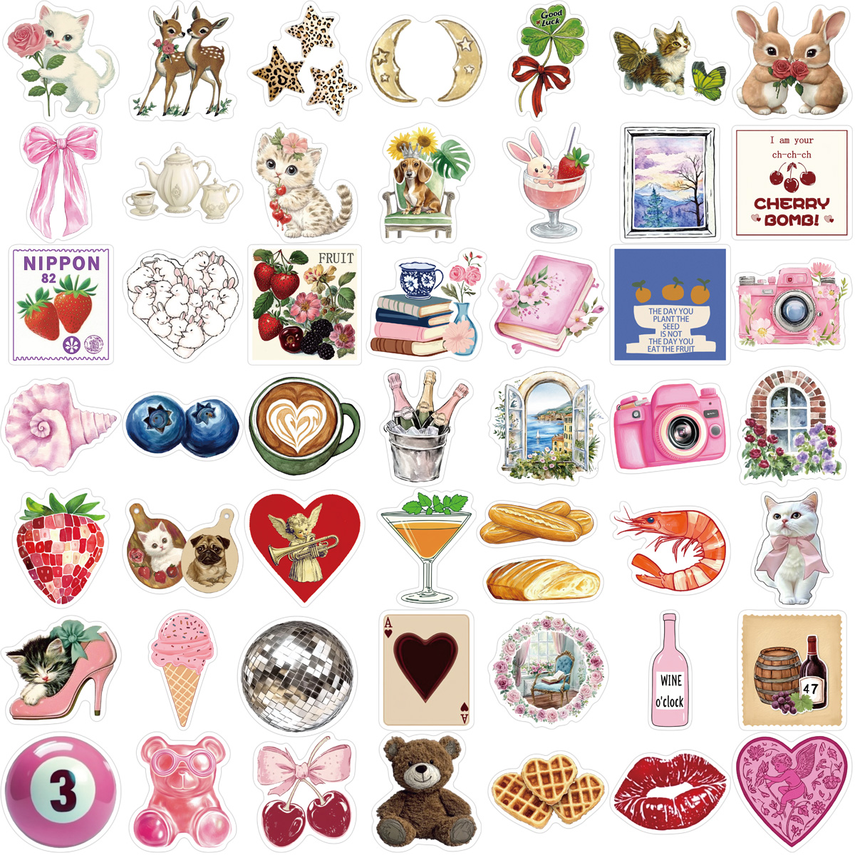 50PCS Pink Aesthetic Pinterest - Phone Cases Pinterest recensie en prijs