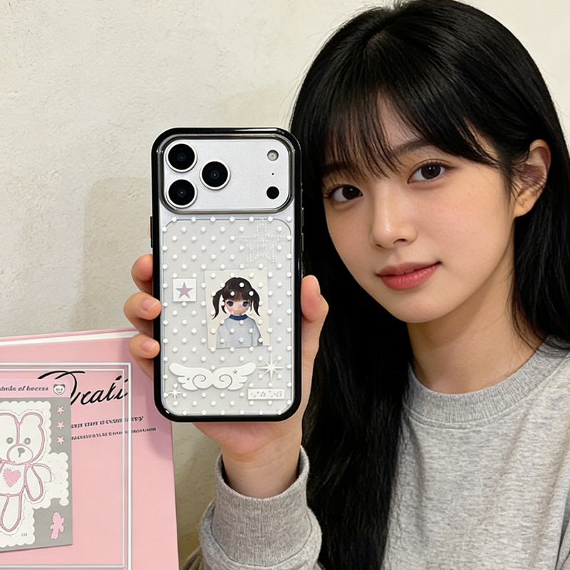Ins Korean Girl Polka Dots Win - Phone Cases Girls recensie en prijs