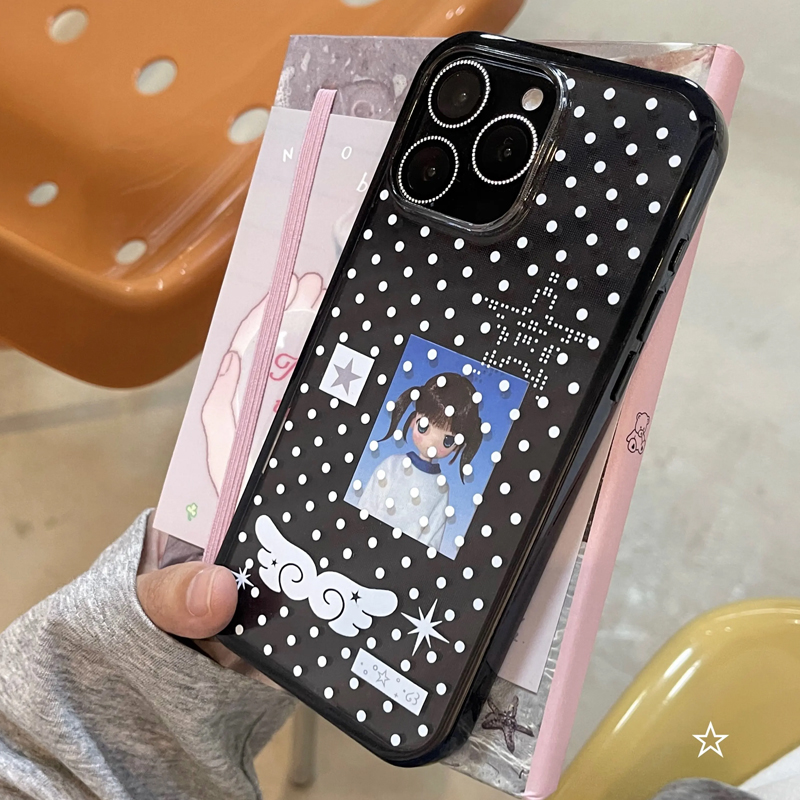 Ins Korean Girl Polka Dots Win - Phone Cases Girls recensie en prijs