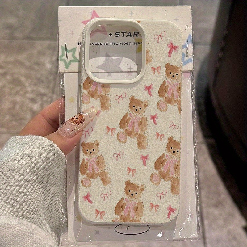 Adorable Pink Bow Bear Design  - Phone Cases Girls recensie en prijs