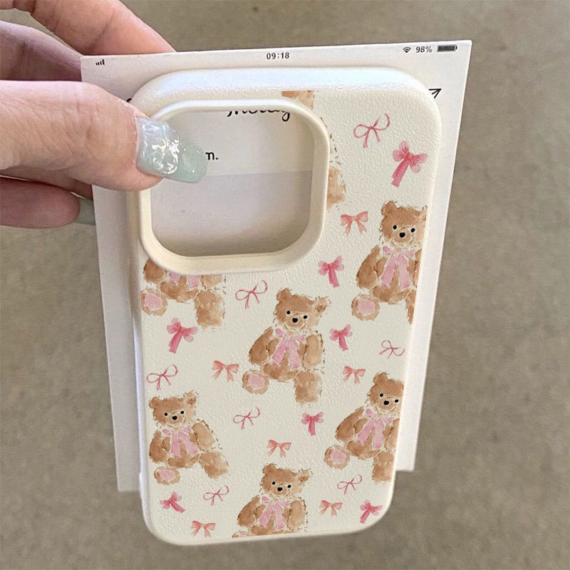 Adorable Pink Bow Bear Design  - Phone Cases Girls recensie en prijs