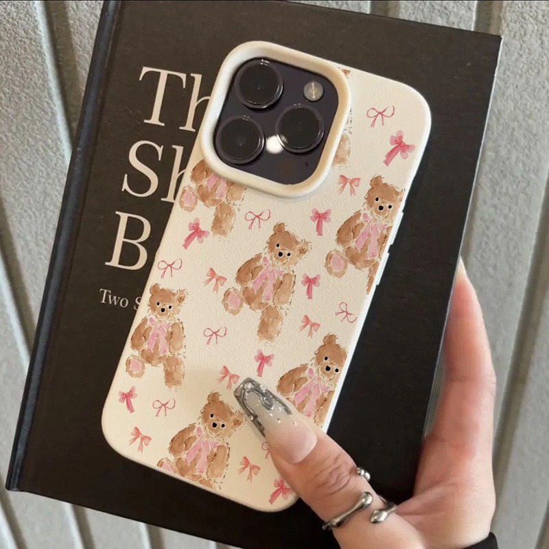 Adorable Pink Bow Bear Design  - Phone Cases Girls recensie en prijs