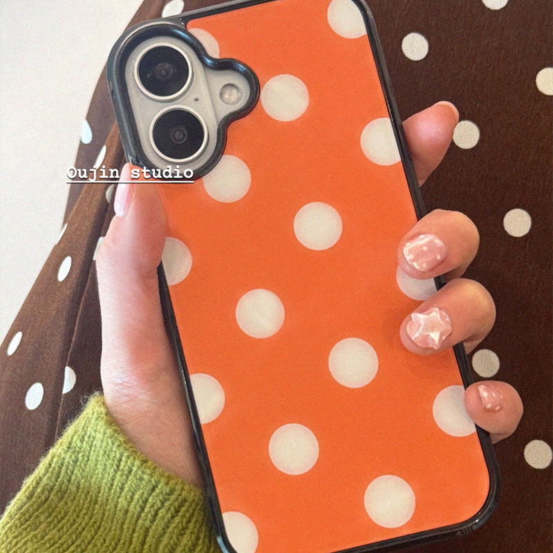 Korean Green & Orange Polka Do - Phone Cases Orange recensie en prijs