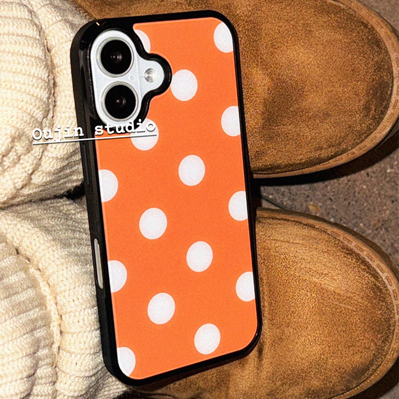 Korean Green & Orange Polka Do - Phone Cases Orange recensie en prijs