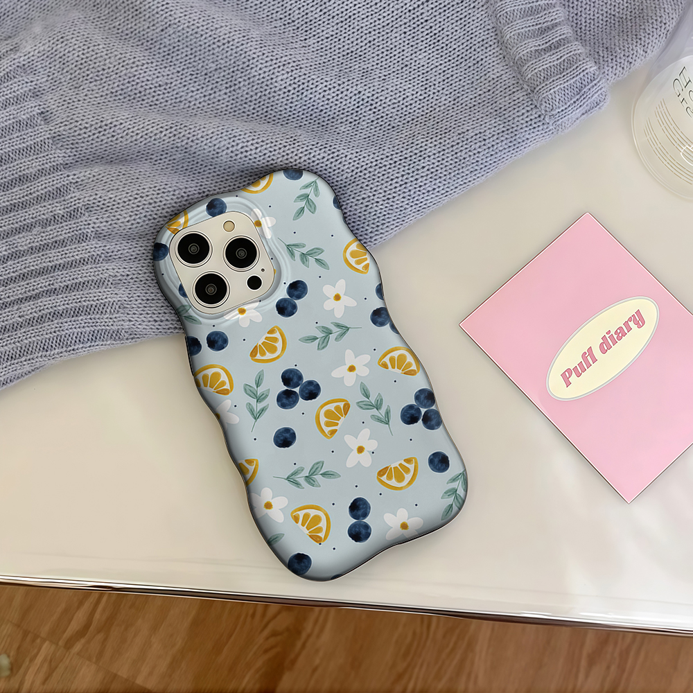 Luxury Wave Blueberry & Orange - Phone Cases Orange recensie en prijs