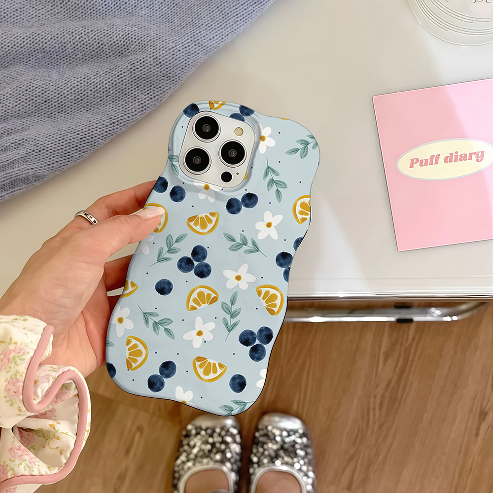 Luxury Wave Blueberry & Orange - Phone Cases Orange recensie en prijs
