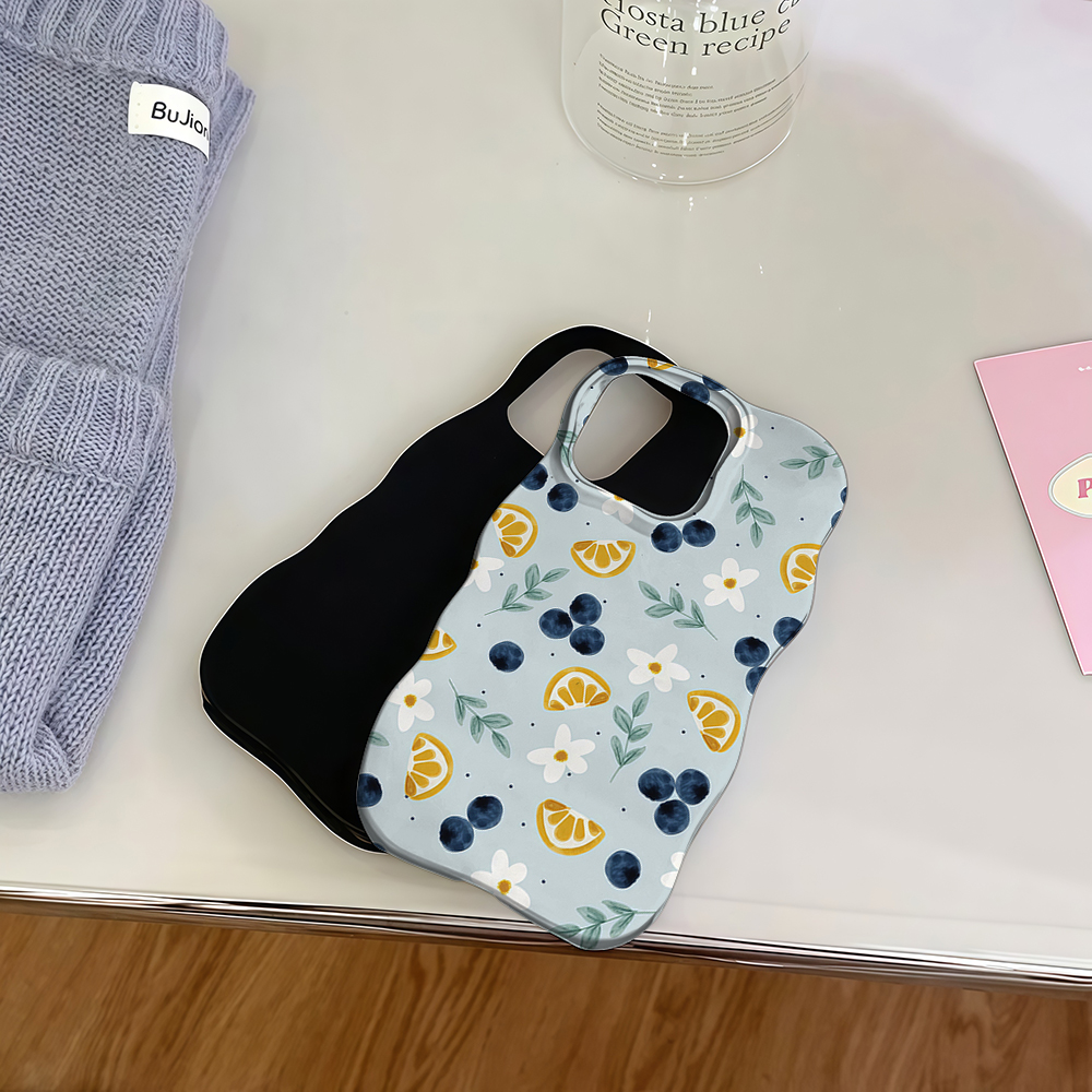 Luxury Wave Blueberry & Orange - Phone Cases Orange recensie en prijs