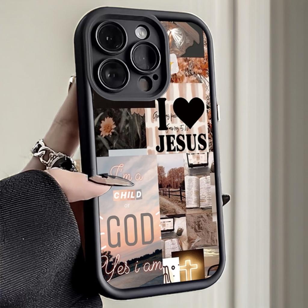 Jesus Collage Pattern Thick Sh - Phone Cases Arc recensie en prijs
